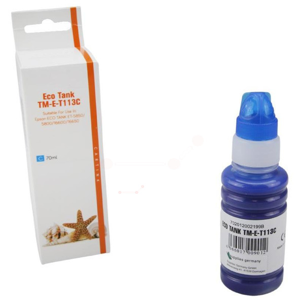 Premium Tinte Kompatibel zu EPSON 113, C13T06B240 Cyan