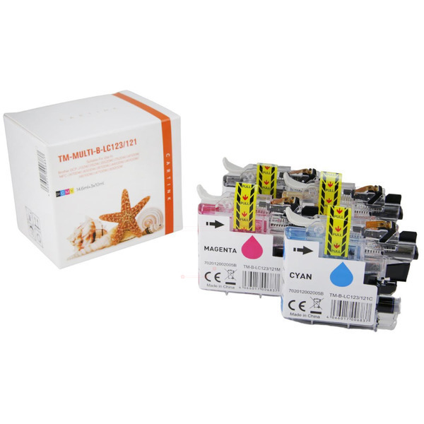 Premium Tinte Kompatibel zu BROTHER LC-121VALBP, LC-125 XL RBWBP CMYK VE 4