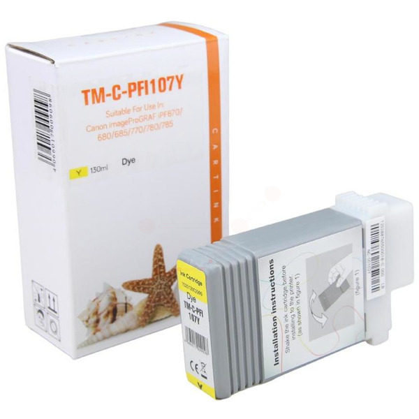 Premium Tinte Kompatibel zu CANON 6708B001, PFI-107Y Yellow