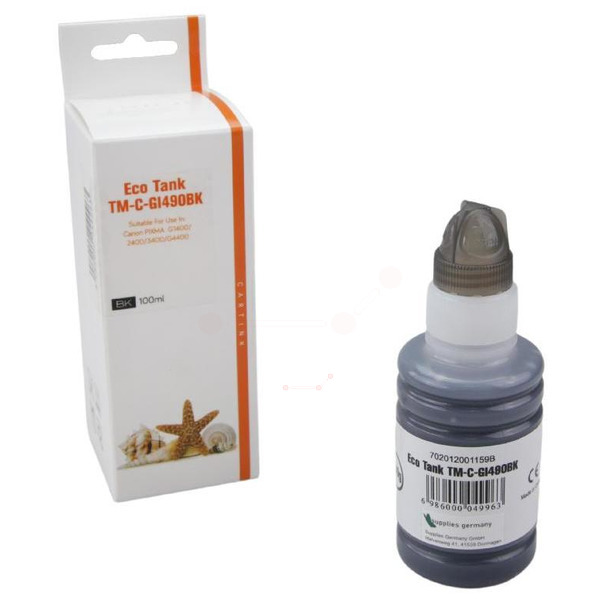 Premium Tinte Kompatibel zu CANON 0663C001, GI-490BK Black