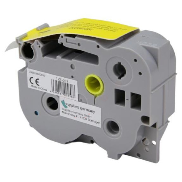 Premium P-Touch Farbband Kompatibel zu BROTHER TZE-251 Black + White