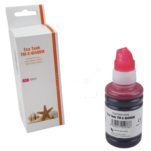 Premium Tinte Kompatibel zu CANON 0665C001, GI-490M Magenta