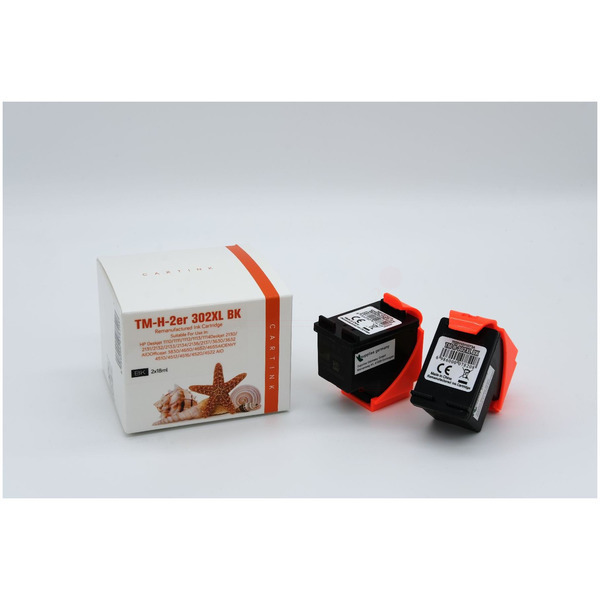 Premium Tinte Kompatibel zu HP 302XL, F6U68AE Black VE 2