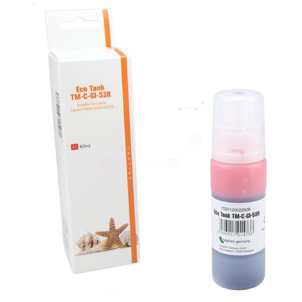 Premium Tinte Kompatibel zu CANON 4717C001, GI-53R Red