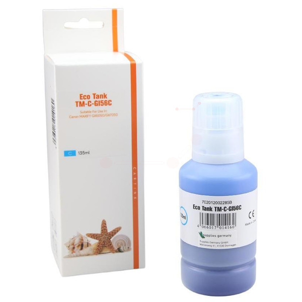 Premium Tinte Kompatibel zu CANON 4430C001, GI-56C Cyan
