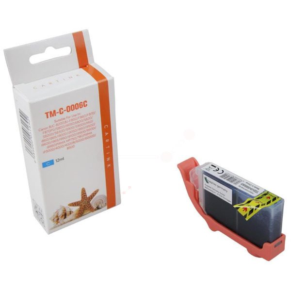 Premium Tinte Kompatibel zu CANON 4706A002, BCI-5C Cyan