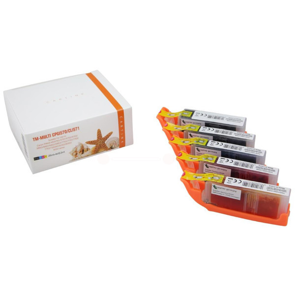 Premium Tinte Kompatibel zu CANON 0372C004, PGI-570, CLI-571 CMYK VE 5