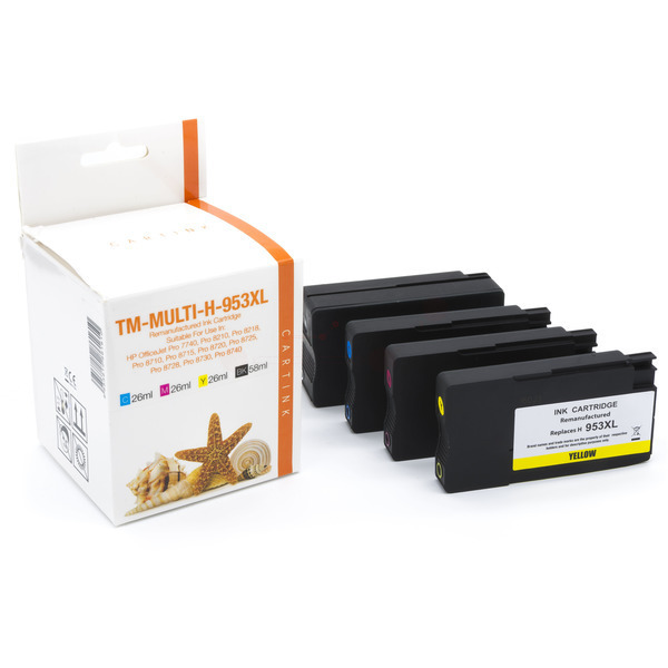 Premium Tinte Kompatibel zu HP 953XL, 3HZ52AE CMYK VE 6