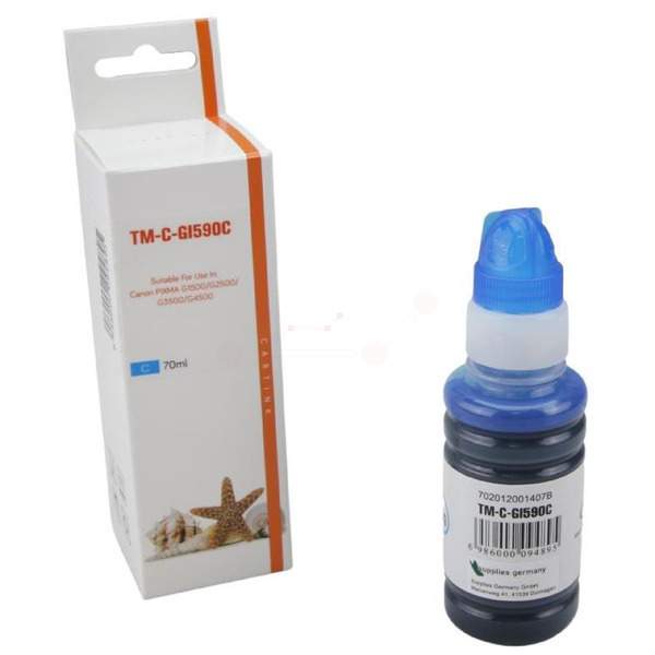 Premium Tinte Kompatibel zu CANON 1604C001, GI-590C Cyan