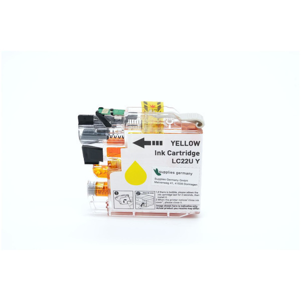 Premium Tinte Kompatibel zu BROTHER LC-22UY Yellow