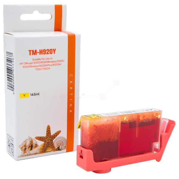 Premium Tinte Kompatibel zu HP 920XL, CD974AE Yellow