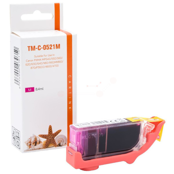 Premium Tinte Kompatibel zu CANON 2935B001, CLI-521M Magenta