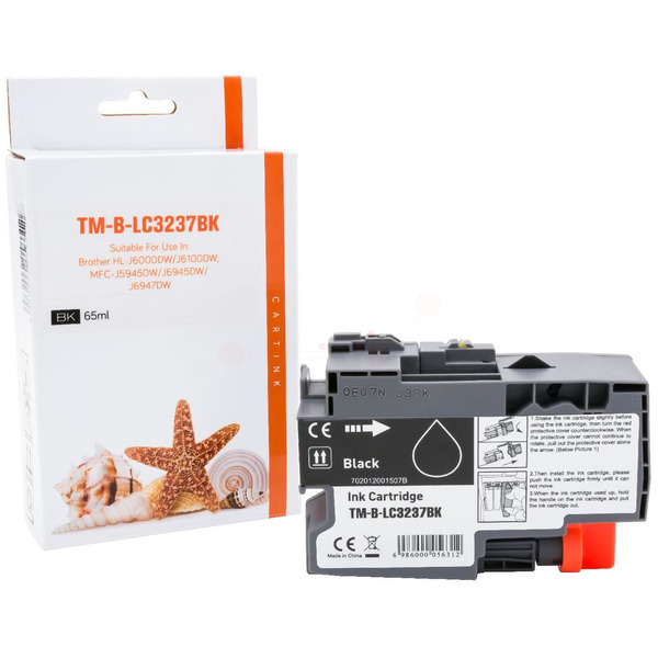 Premium Tinte Kompatibel zu BROTHER LC-3237BK Black XL