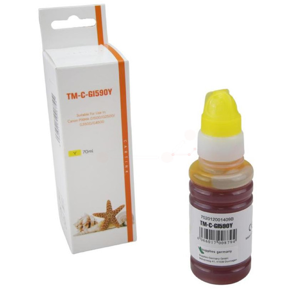 Premium Tinte Kompatibel zu CANON 1606C001, GI-590Y Yellow