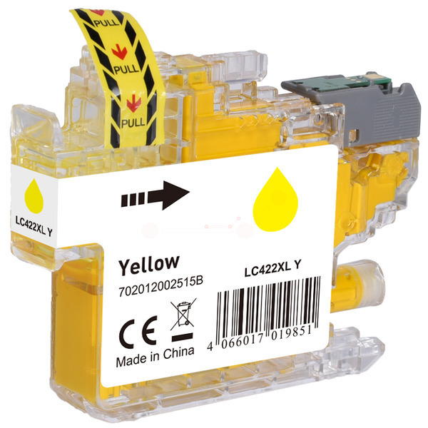 Premium Tinte Kompatibel zu BROTHER LC-422XLY Yellow