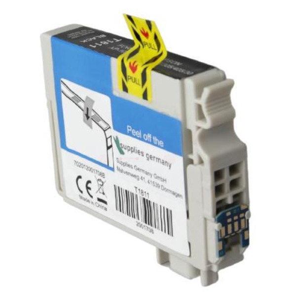 Premium Tinte Kompatibel zu EPSON 18XL, C13T18114010 Black XL
