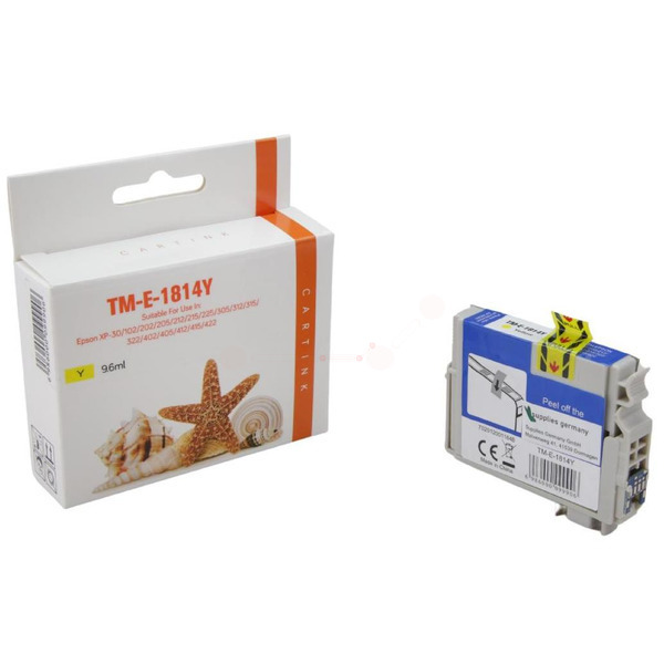 Premium Tinte Kompatibel zu EPSON 18XL, C13T18144010 Yellow