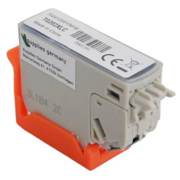 Premium Tinte Kompatibel zu EPSON 202XL, C13T02H24010 Cyan XL