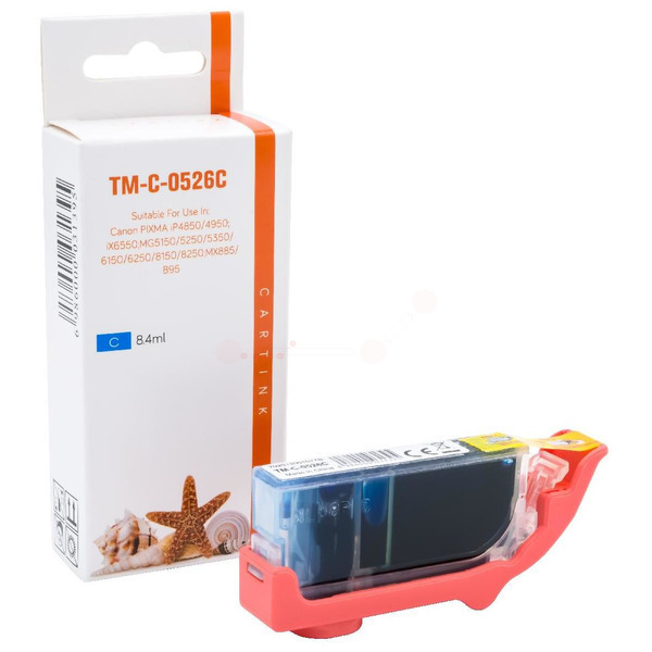 Premium Tinte Kompatibel zu CANON 4541B001, CLI-526C Cyan