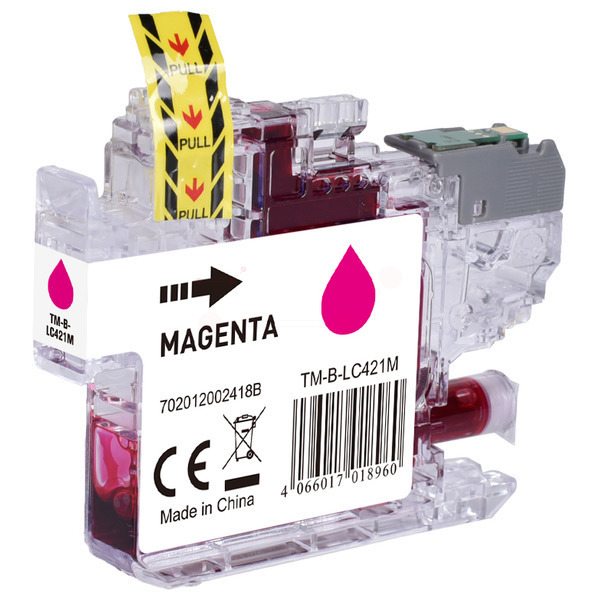 Premium Tinte Kompatibel zu BROTHER LC-421M Magenta