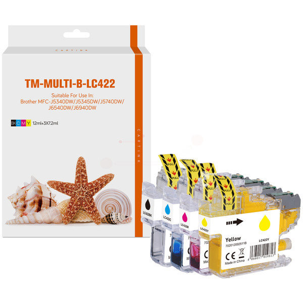 Premium Tinte Kompatibel zu BROTHER LC-422VAL CMYK VE 4