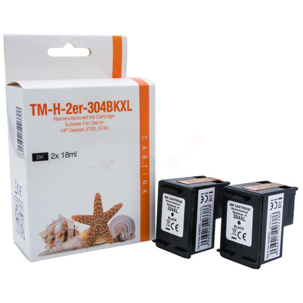 Premium Tinte Kompatibel zu HP 304XL, N9K08AE Black VE 2