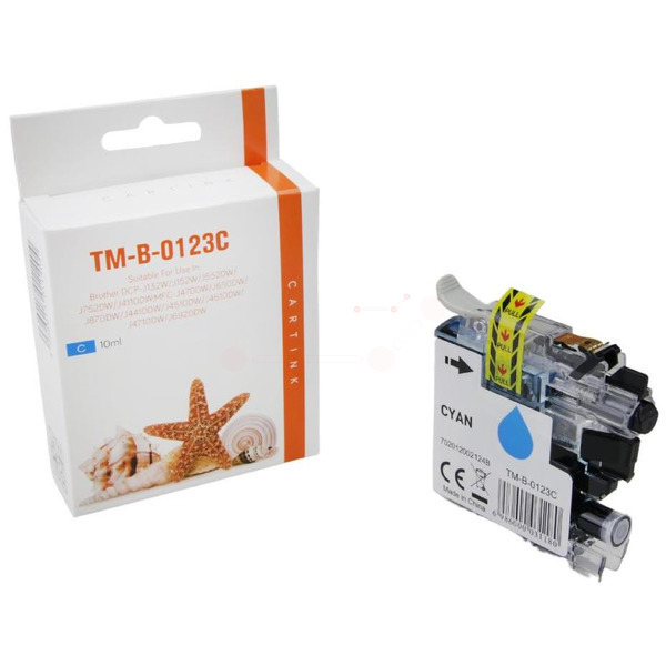 Premium Tinte Kompatibel zu BROTHER LC-125XLC Cyan