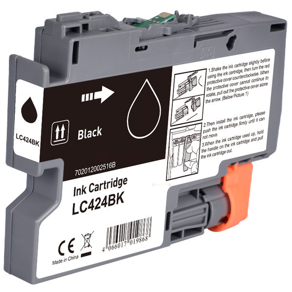 Premium Tinte Kompatibel zu BROTHER LC-424BK Black