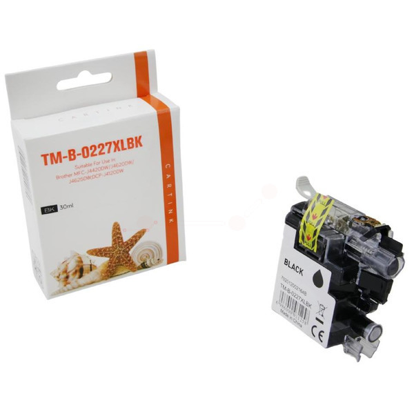 Premium Tinte Kompatibel zu BROTHER LC-227XLBK Black XXL