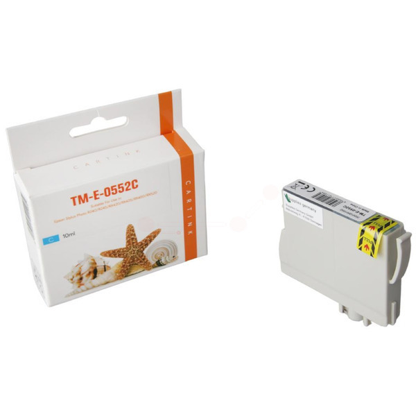 Premium Tinte Kompatibel zu EPSON C13T05524010, T0552 Cyan