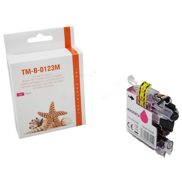 Premium Tinte Kompatibel zu BROTHER LC-121M, LC-125XLM Magenta