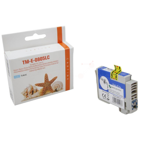 Premium Tinte Kompatibel zu EPSON C13T08054011, T0805 Photo Cyan