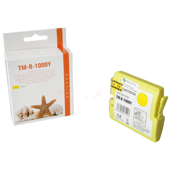 Premium Tinte Kompatibel zu BROTHER LC-1000Y Yellow XL
