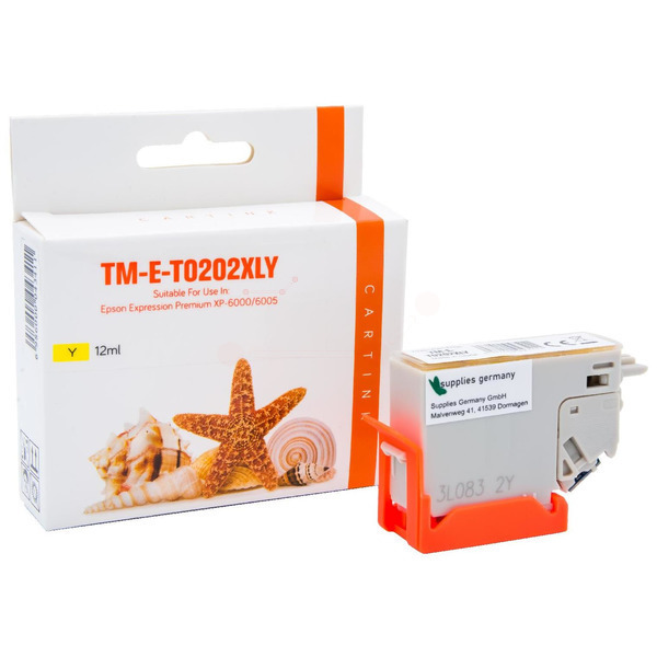 Premium Tinte Kompatibel zu EPSON 202XL, C13T02H44010 Yellow