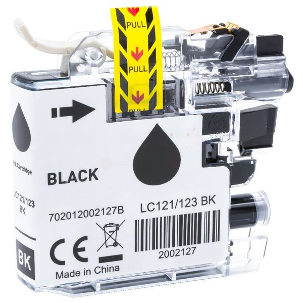 Premium Tinte Kompatibel zu BROTHER LC-121BK, LC-123BK Black