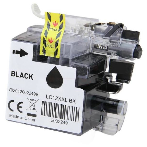 Premium Tinte Kompatibel zu BROTHER LC-12EBK Black