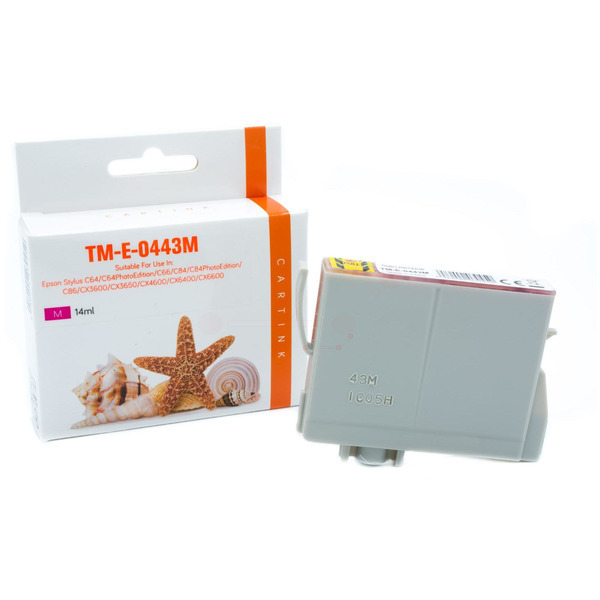 Premium Tinte Kompatibel zu EPSON C13T04534010, T0443 Magenta
