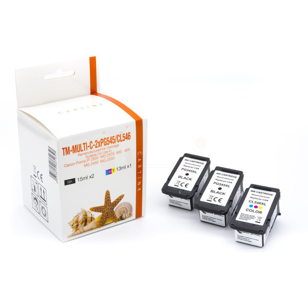 Premium Tinte Kompatibel zu CANON 8287B005, PG-545, CL-546 Black + Color VE 3