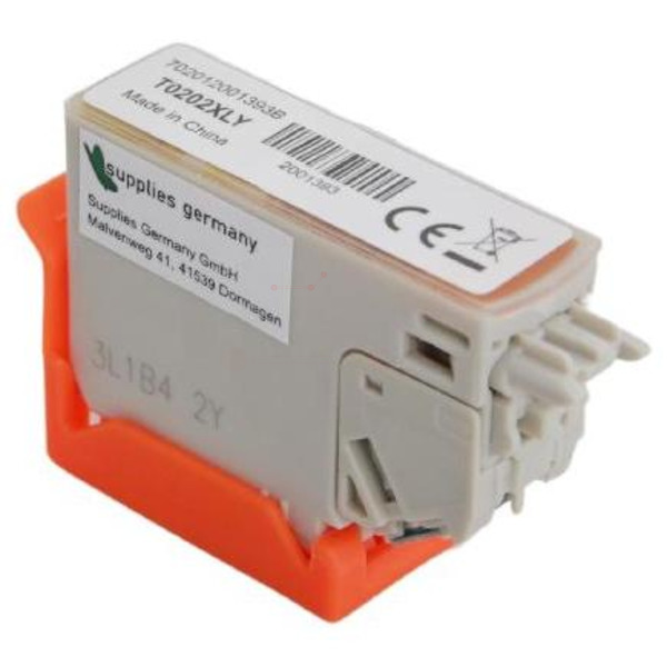 Premium Tinte Kompatibel zu EPSON 202XL, C13T02H44010 Yellow XL