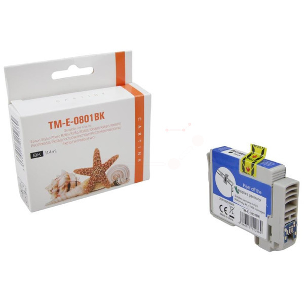 Premium Tinte Kompatibel zu EPSON C13T08014011, T0801 Black