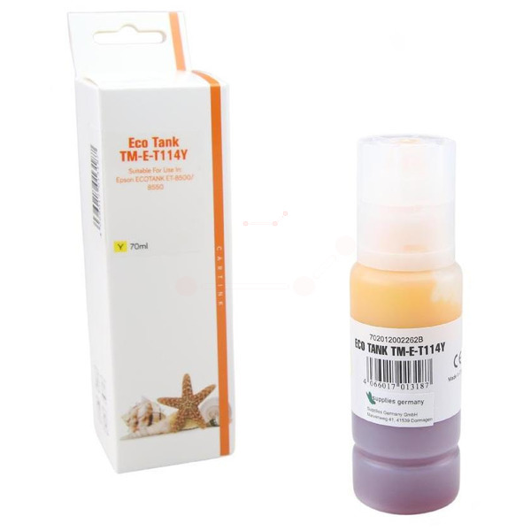 Premium Tinte Kompatibel zu EPSON 114, C13T07B440 Yellow