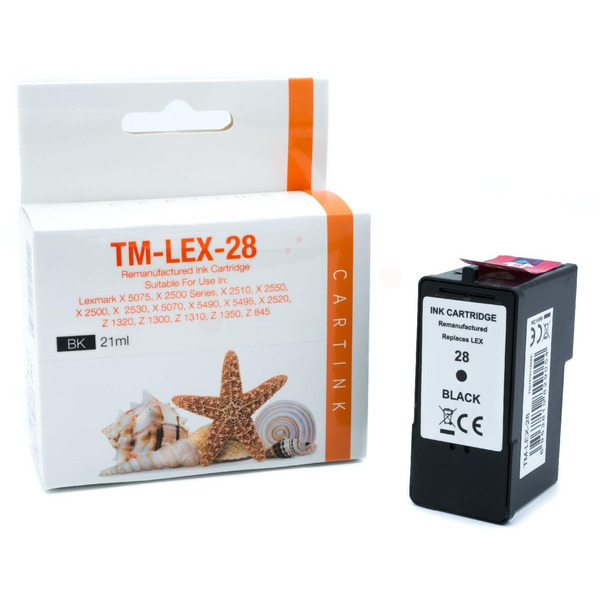 Premium Tinte Kompatibel zu LEXMARK 18C1528E, 28A Black