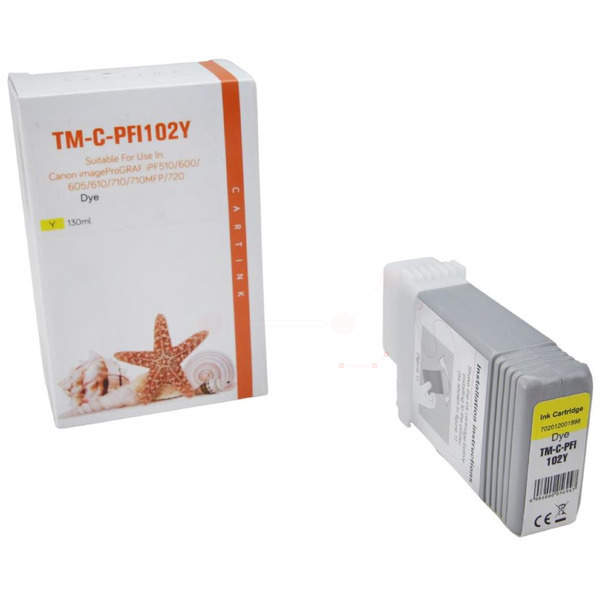 Premium Tinte Kompatibel zu CANON 0898B001, PFI-102Y Yellow
