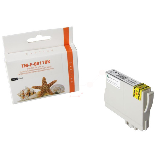 Premium Tinte Kompatibel zu EPSON C13T06114010, T0611 Black