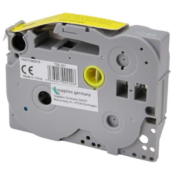 Premium P-Touch Farbband Kompatibel zu BROTHER TZE-32, M3 Black + White