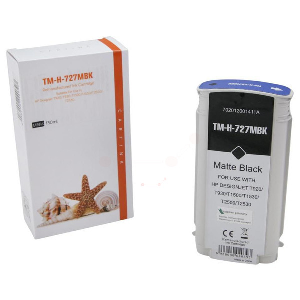 Premium Tinte Kompatibel zu HP 727727, B3P22A Matte Black