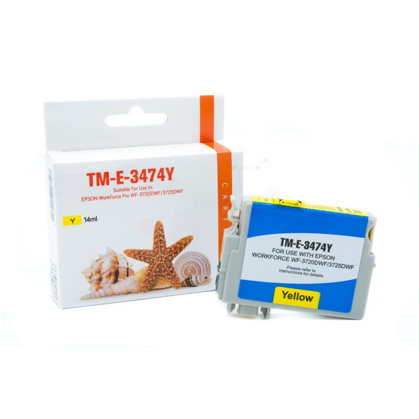 Premium Tinte Kompatibel zu EPSON 34XL, C13T34744010 Yellow