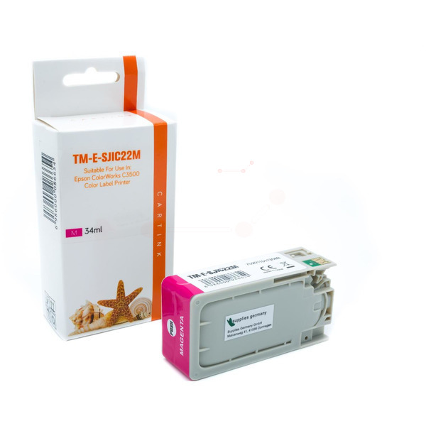 Premium Tinte Kompatibel zu EPSON C33S020603, SJI-C-22-P-, M Magenta