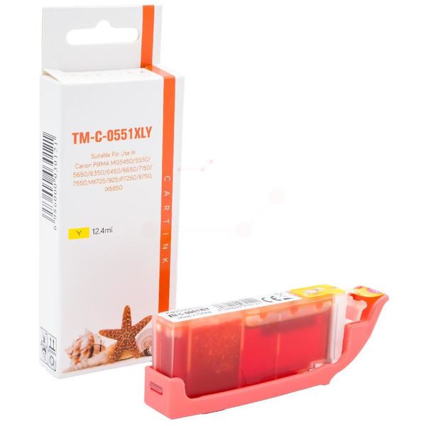 Premium Tinte Kompatibel zu CANON 6511B001, CLI-551Y Yellow