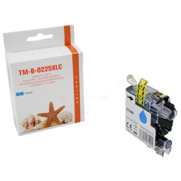 Premium Tinte Kompatibel zu BROTHER LC-223C Cyan XXL